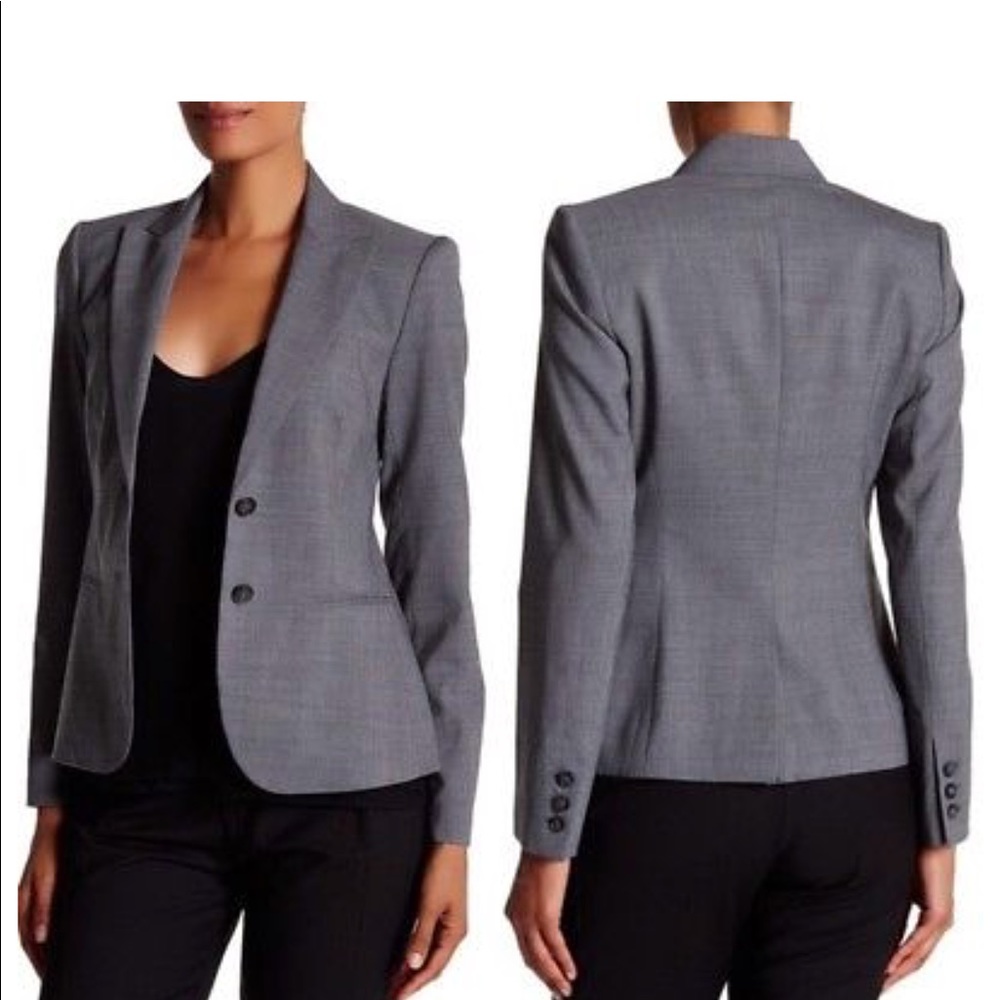 Theory Nichelle Stretch Wool Two-Button Blazer Sz2